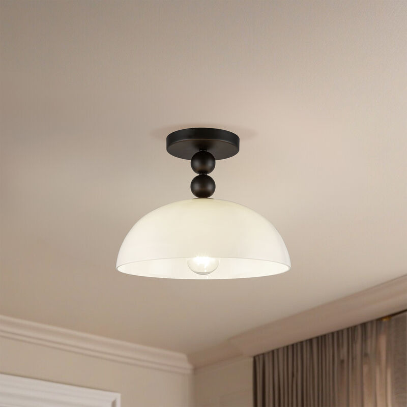 Paisley 12 in Socket Semi Flush Mount image number 4