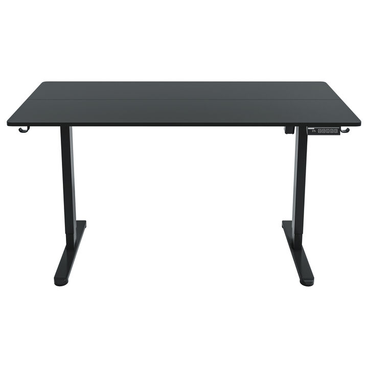 HomeRoots Adjustable Black Wood and Steel Standing Desk
