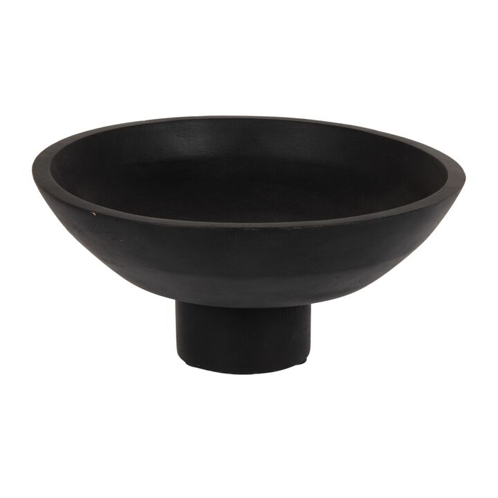 Mango Wood Footed Bowl, Natural