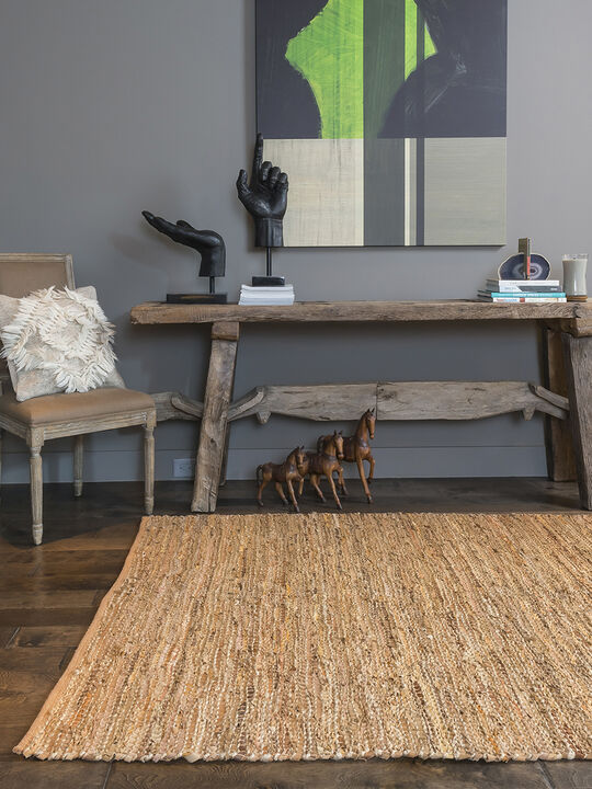Edge ED01 Tan 5' x 7'6" Rug