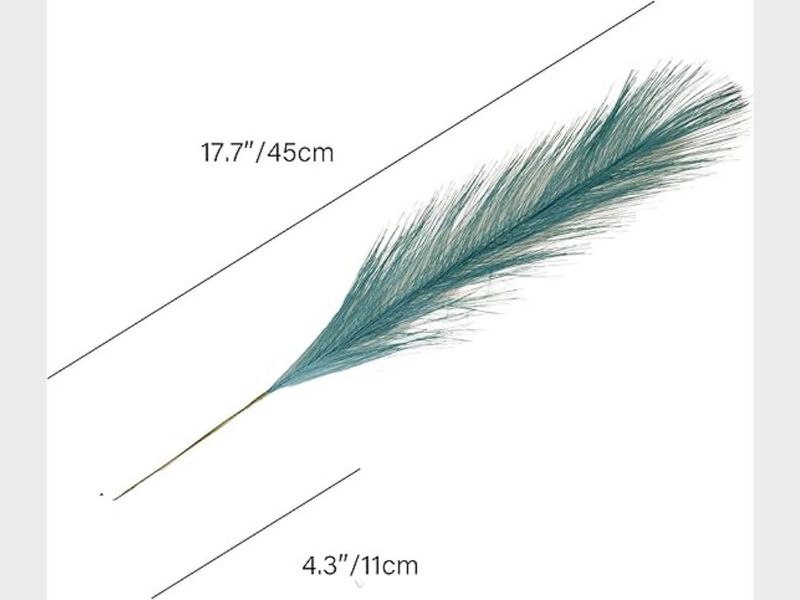 Artificial Pampas Stems Wedding Centerpiece Decor Teal Silk image number 2