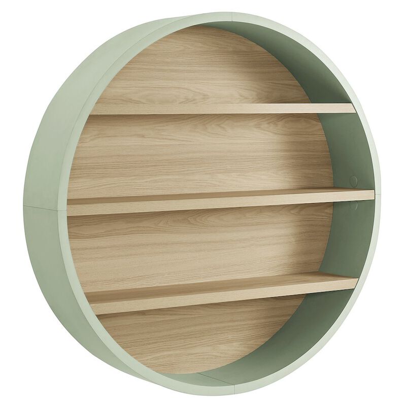 Romy 47" Round Wall Book Shelf image number 0