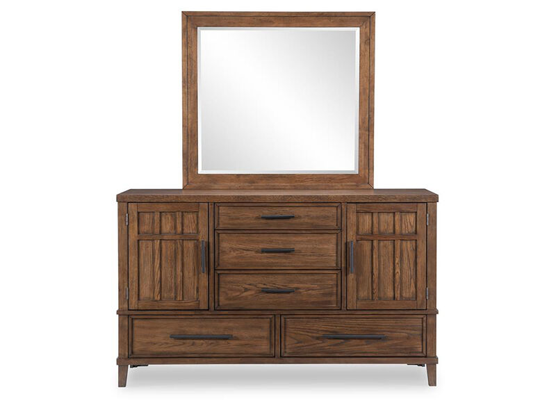 Hudson Oak Dresser & Mirror image number 0