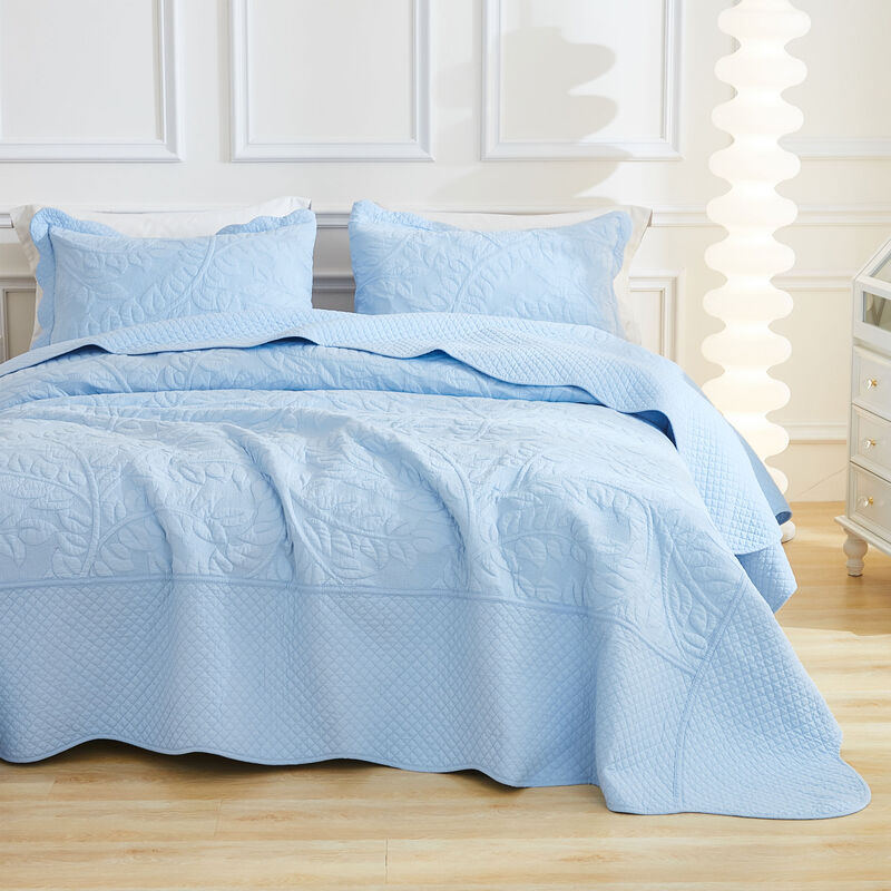 MarCielo 100% Cotton Oversized Bedspread Quilt Set T