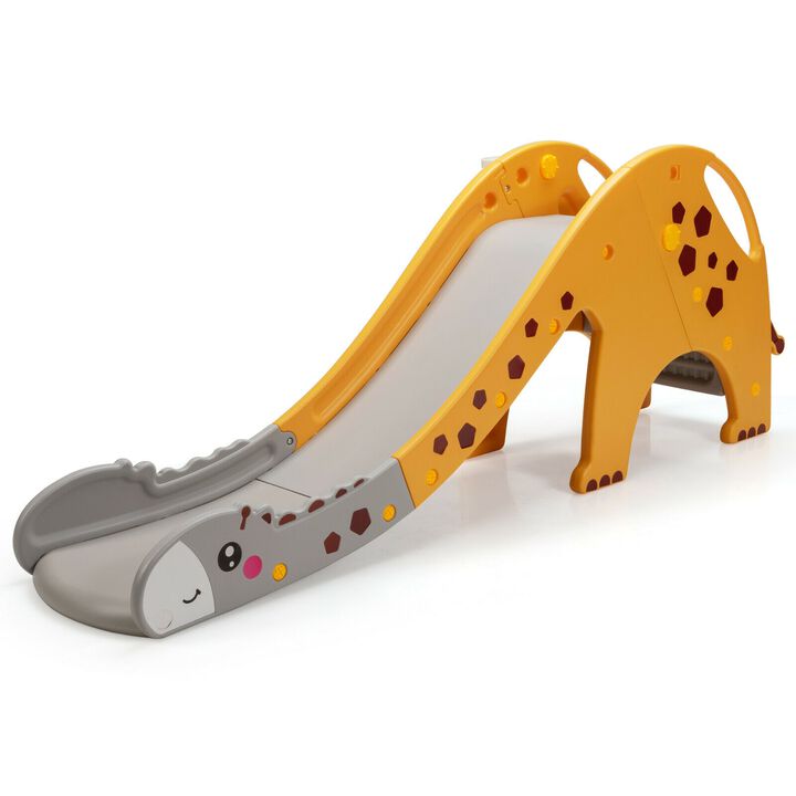 Outdoor 3-in-1 Kids Climber and Slide Play Set with Basketball Hoop