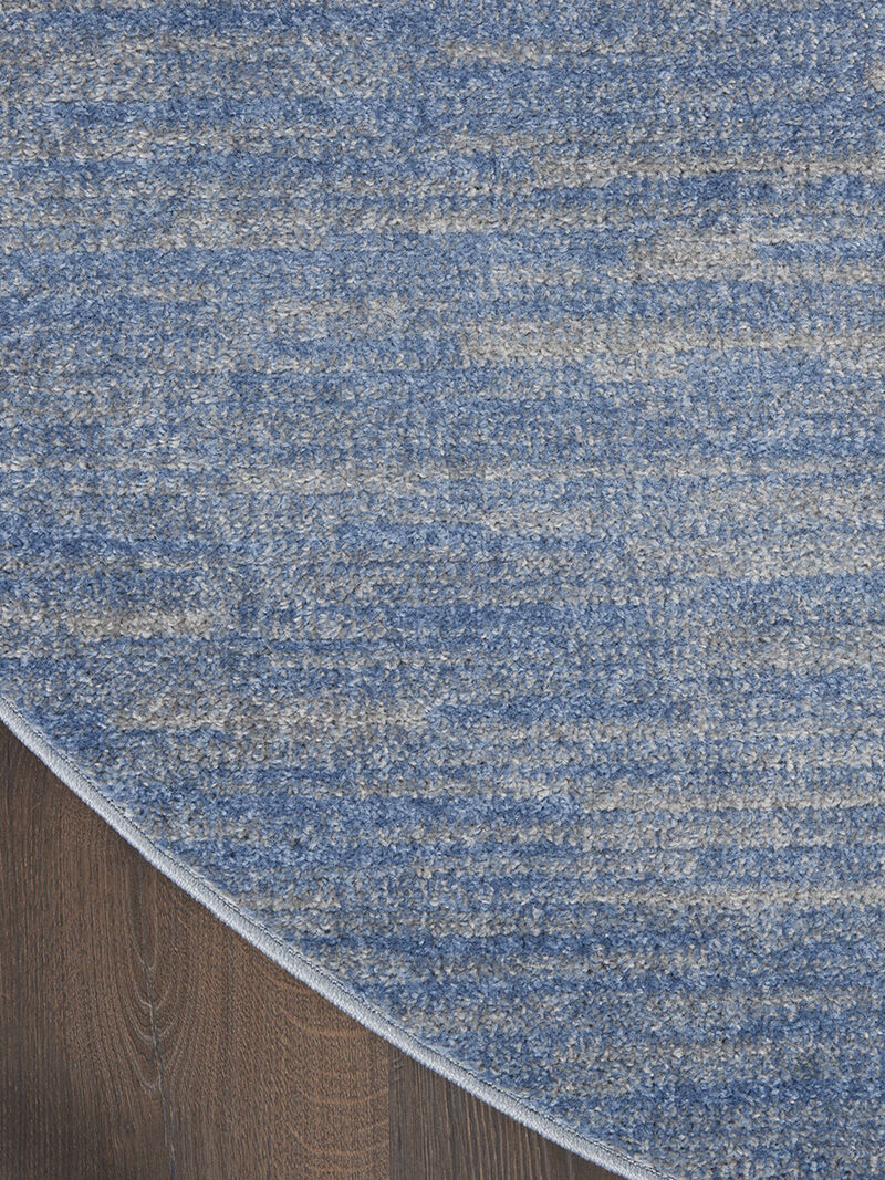 Nourison Essentials NRE01 Blue/Gray 6' x Round Rug image number 3