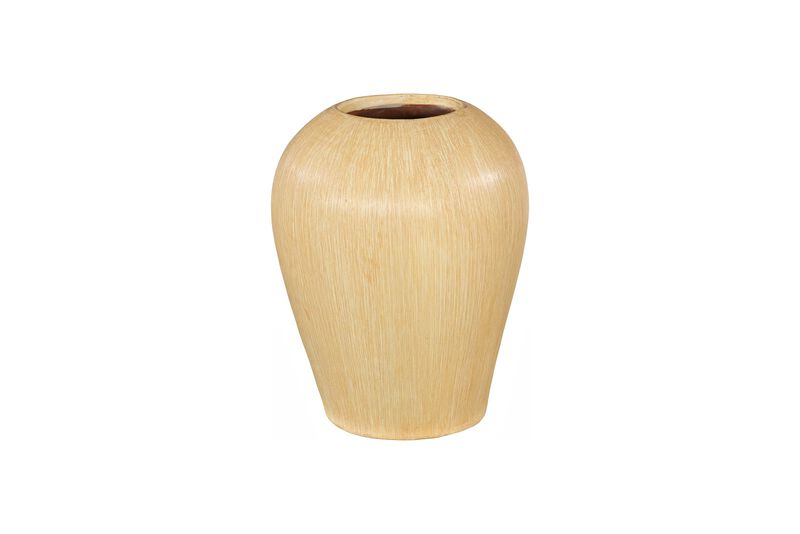 Canary Wash Yellow Bulb Vase image number 0