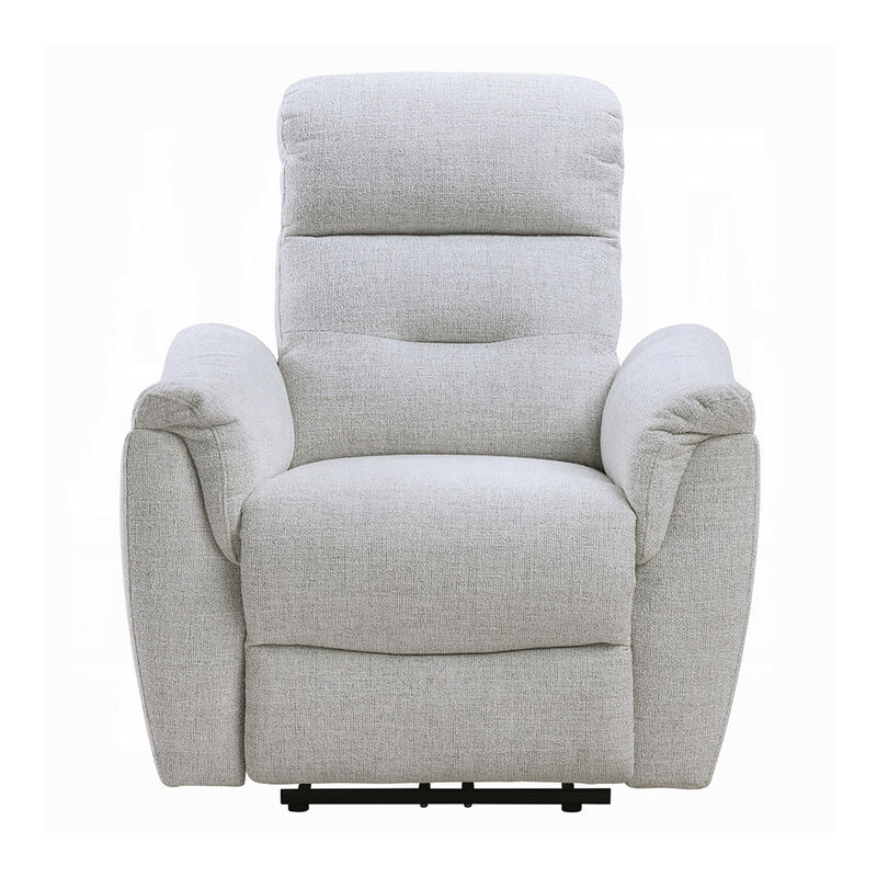 Tres Power Motion Recliner Chair with USB Port, Foam Fill Gray Chenille image number 2