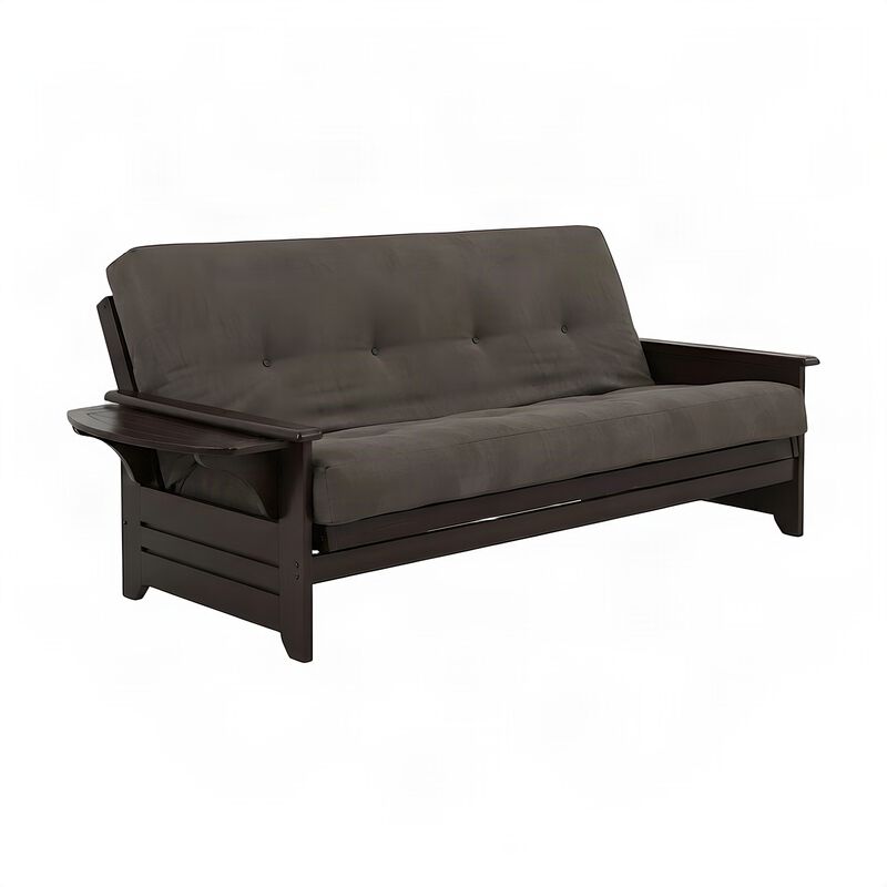 Phoenix Frame-Espresso Finish-Suede Gray Mattress image number 0