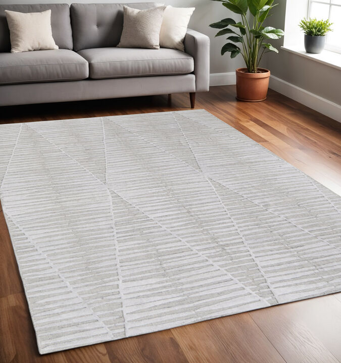 HomeRoots Geometric Hand Woven Area Rug