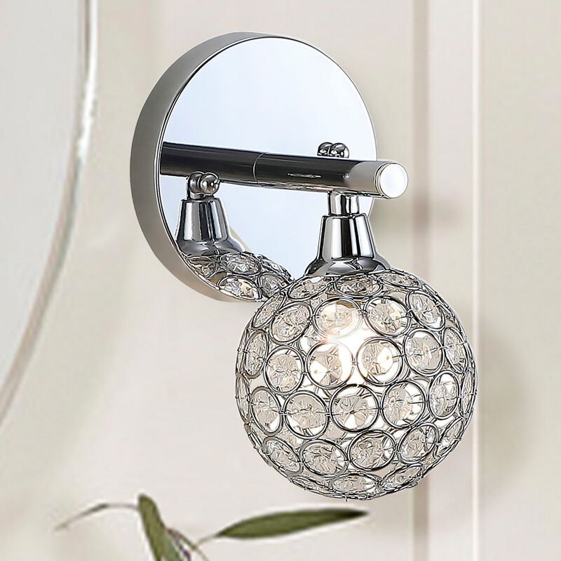 Maeve Iron/Glass Contemporary Glam LED Vanity Light