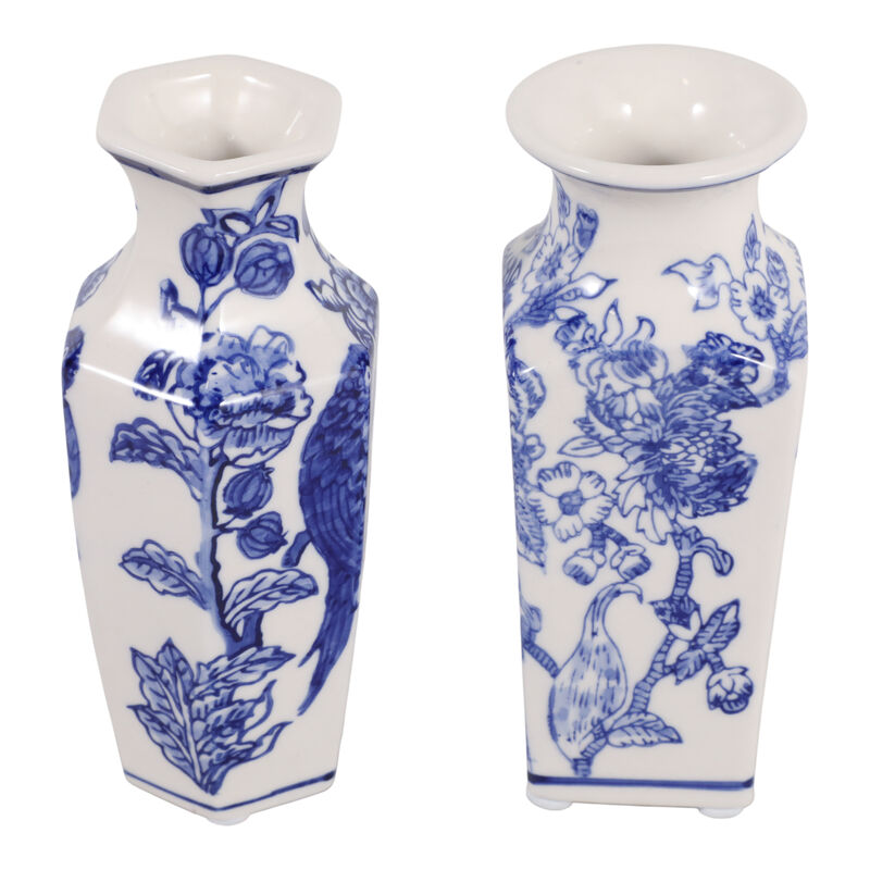 S/2 6x3" Chinoiserie Bud Vases image number 4