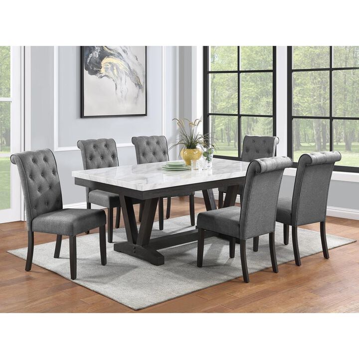 Best Quality Furniture Dining Chairs, Set Of 2, Grey