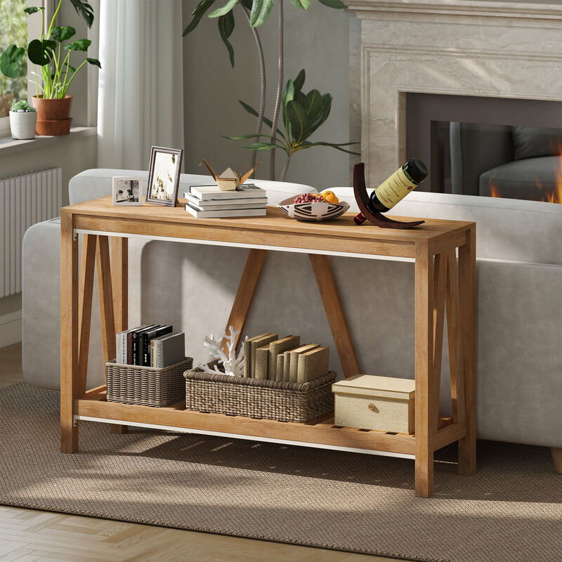 Hivvago Farmhouse Sofa Table for Living Room or Hallway image number 6