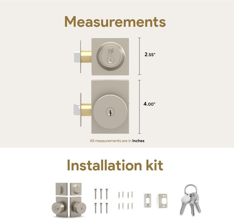 Mega Handles | Laura Knob and Deadbolt Combo