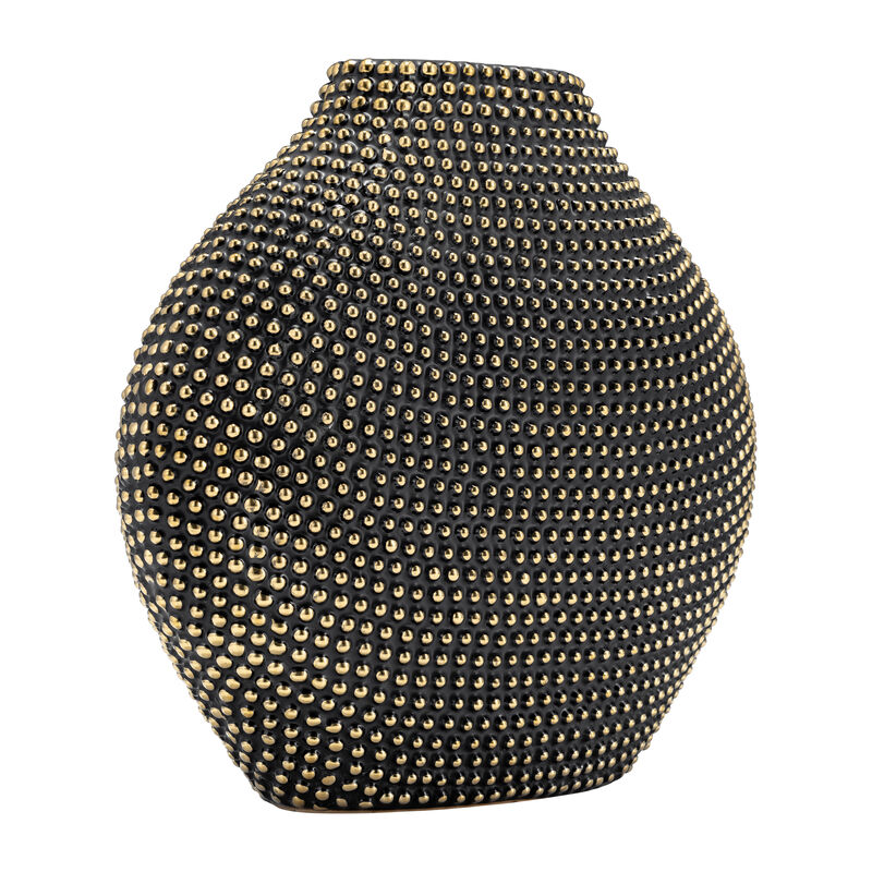 Ceramic 16" Beaded Vase image number 2