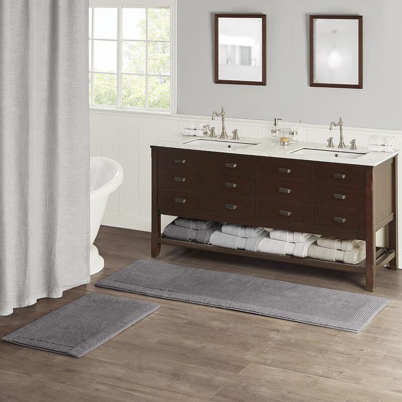 Madison Park Signature 100% Cotton Tufted 3000 GSM Reversible Bath Rug