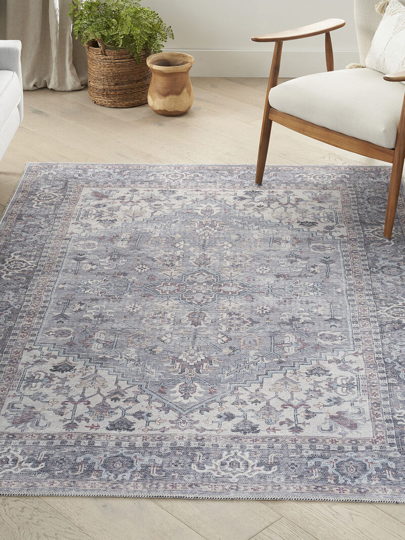 Machine Washable Series 1 SR104 Gray 4' x 6' Rug