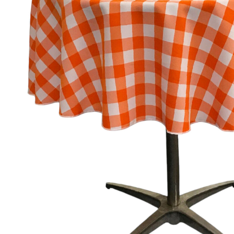 Round Polyester Checkered Tablecloth 51 Inch for Kitchen and Parties image number 2