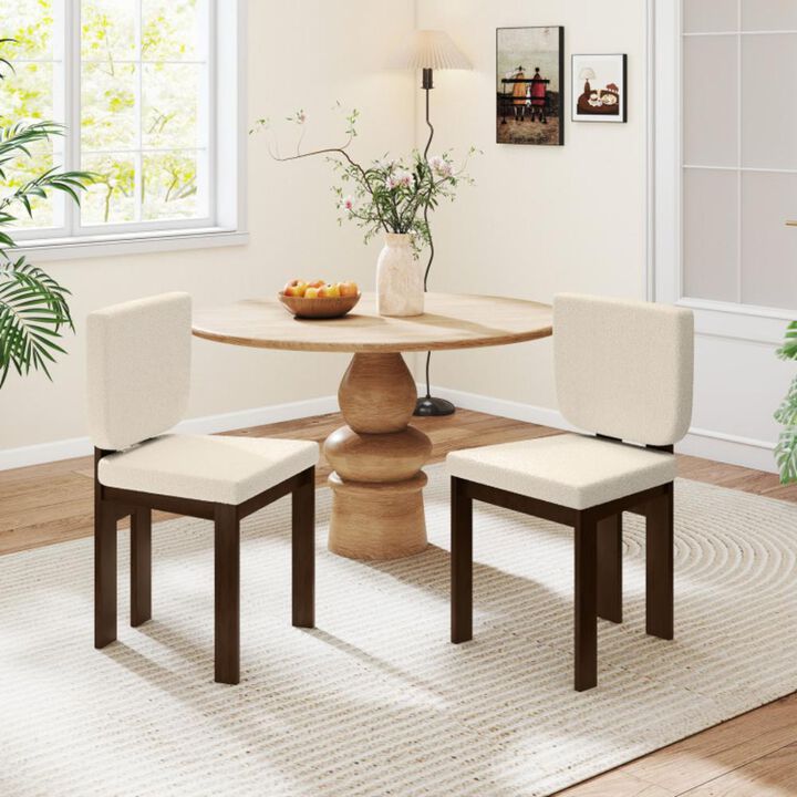 Hivvago Wooden Dining Chair Set of 2 with Rubber Wood Leg for Home Office Living Room