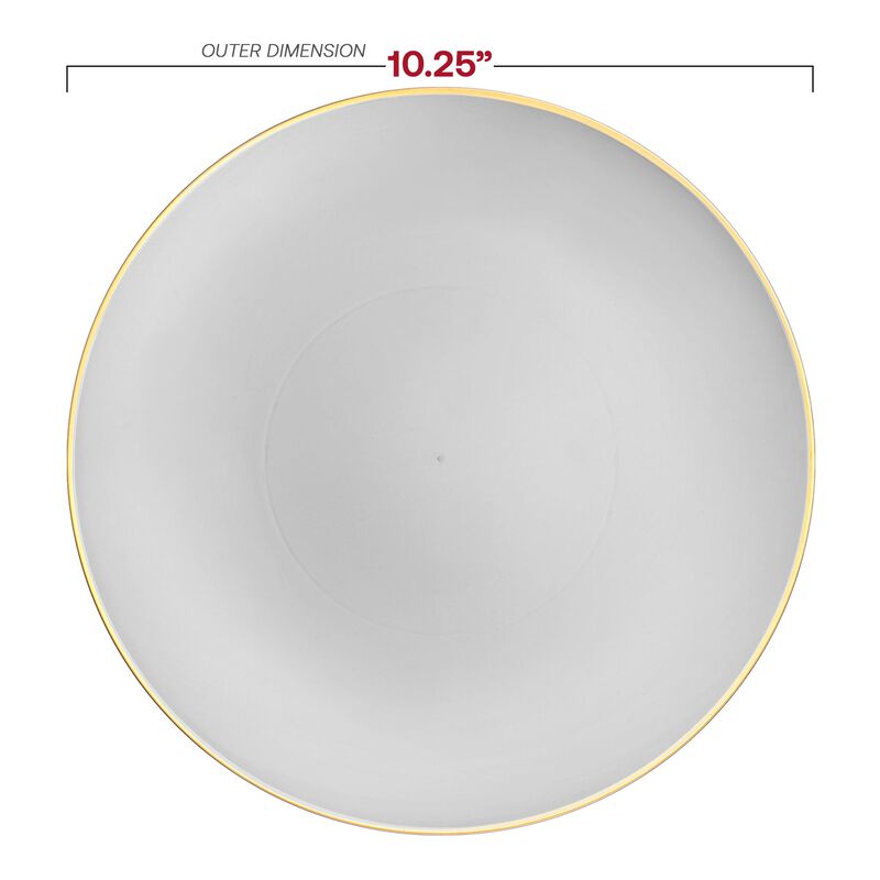 Gray with Gold Organic Round Plastic Dinnerware Value Set (40 Sets) image number 2