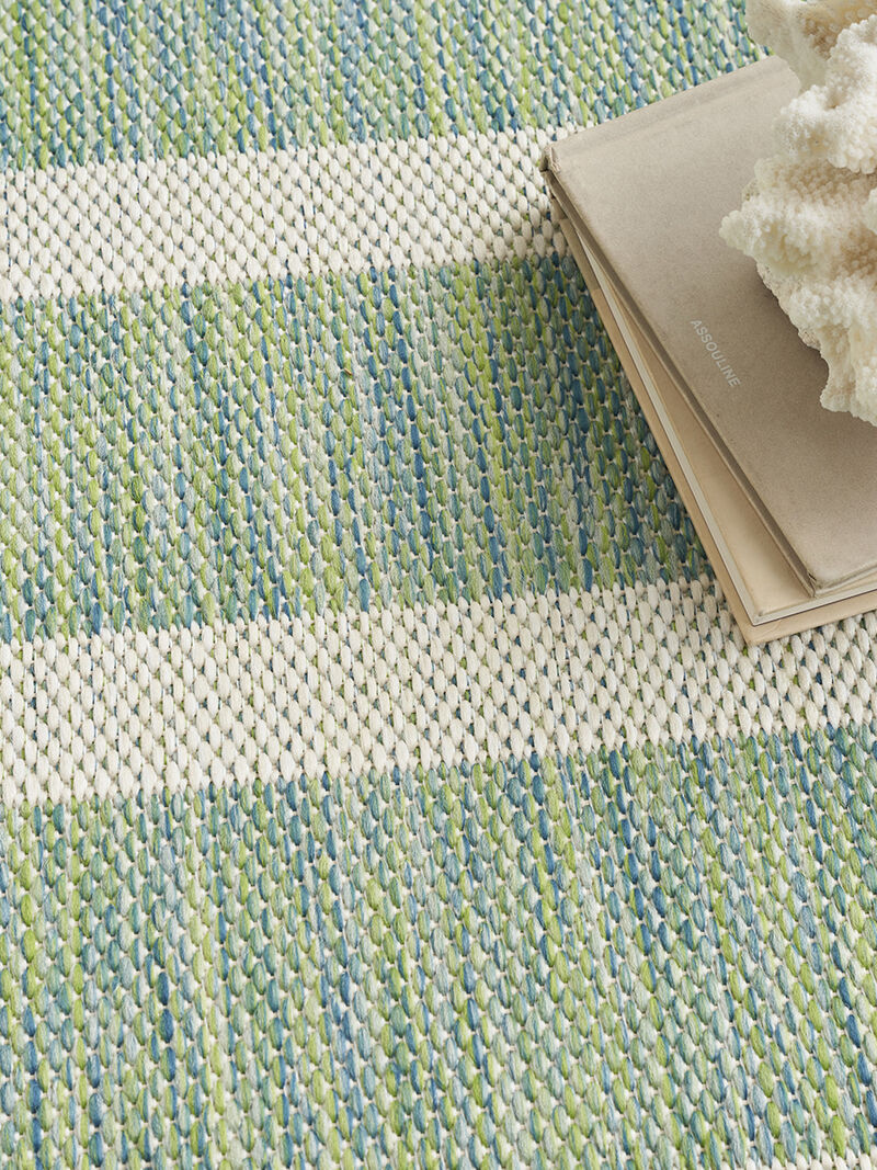 Positano POS03 Blue/Green/Ivory 5' x 7' Rug image number 9