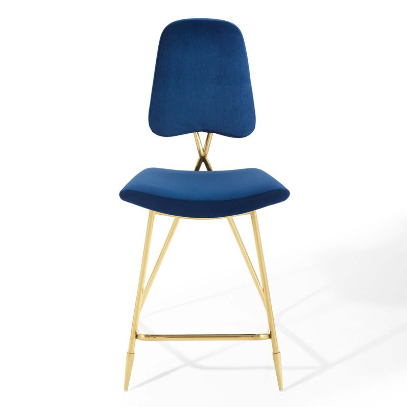 Ponder Performance Velvet Counter Stool image number 4