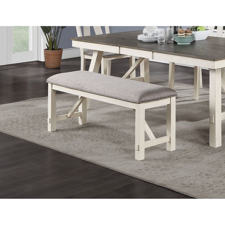 Streamdale Dining Room Furniture 1X Bench Fabric Cushion Seat Clean Lines