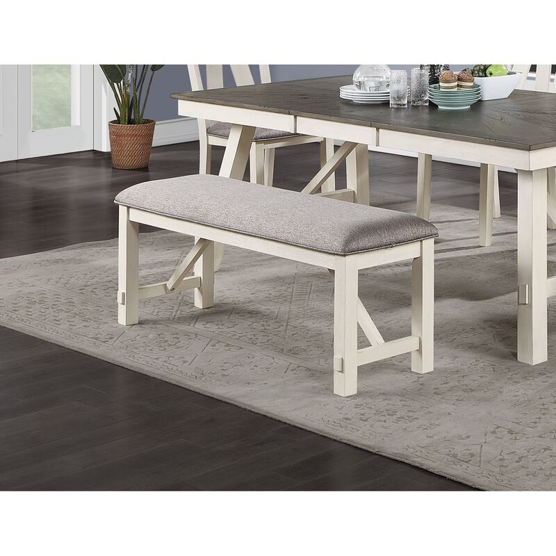 Streamdale Dining Room Furniture 1X Bench Fabric Cushion Seat Clean Lines image number 1