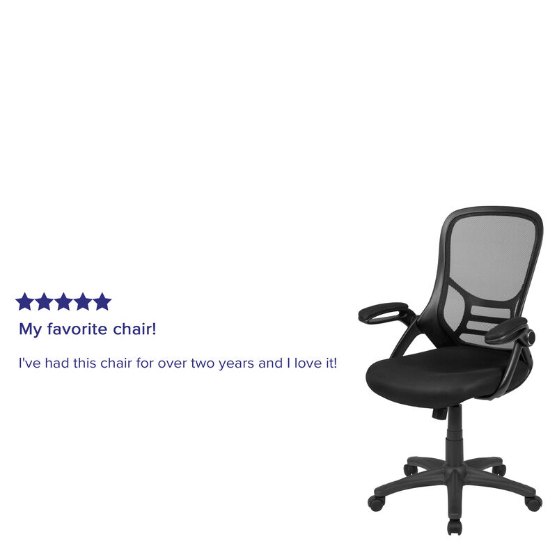 Porter High Back   Mesh Ergonomic Swivel Office Chair with Frame and Flip-up Arms image number 2