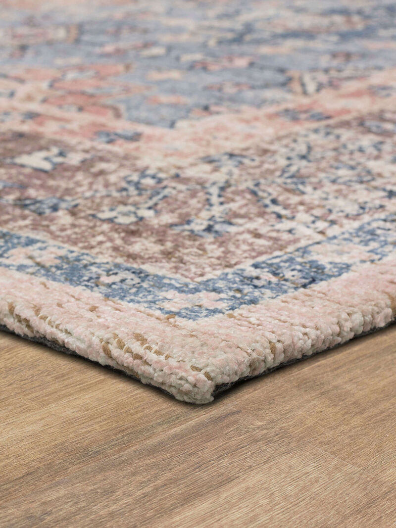 Zula Hazega Blue/Rose 5'x8' Rug