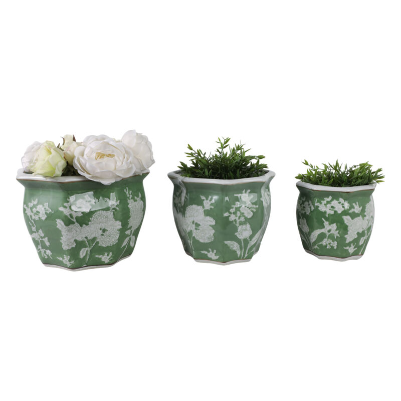 Round Floral Planters