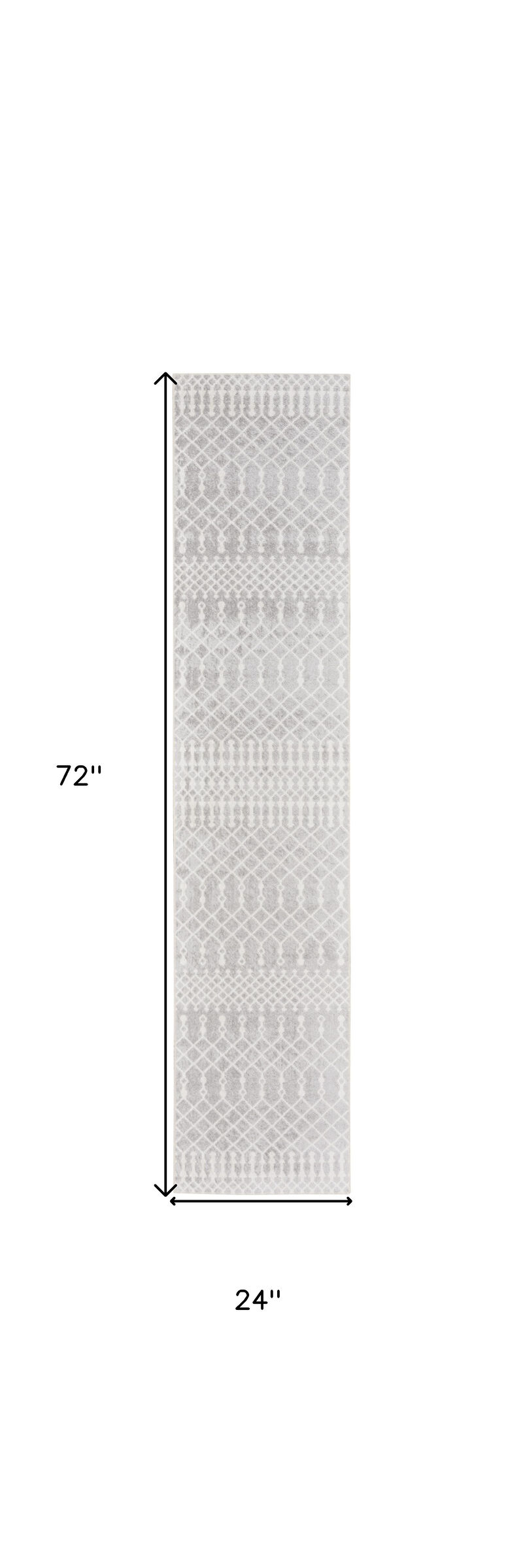 HomeRoots Geometric Runner Rug image number 3