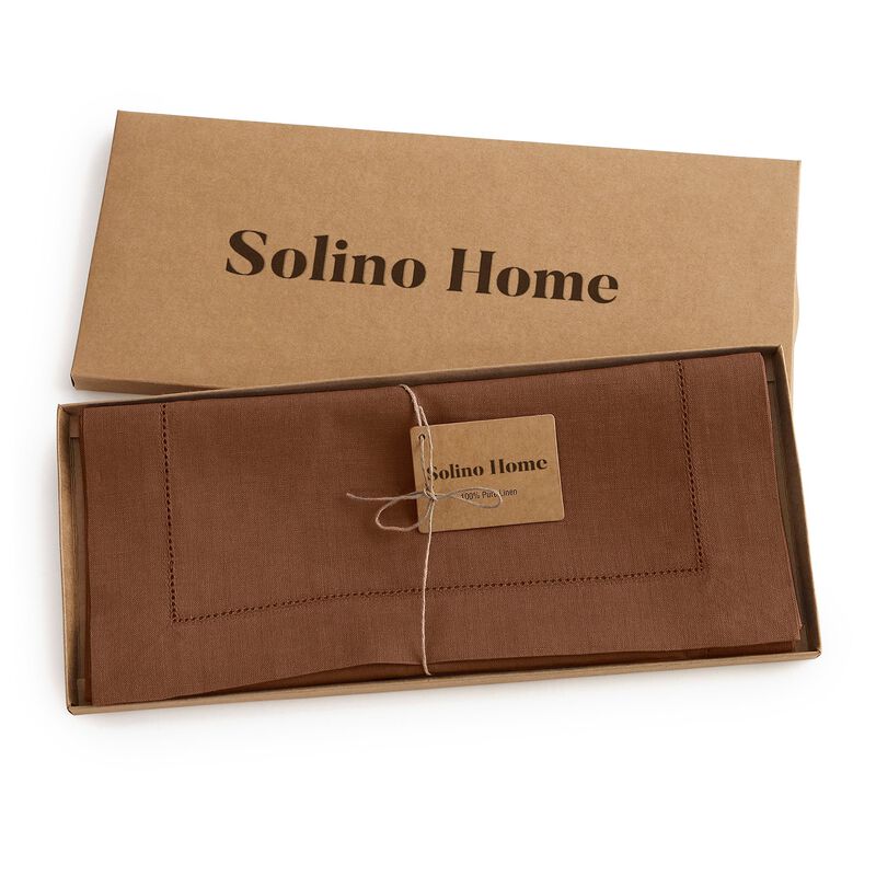 Linen Table Runner - Classic Hemstitch