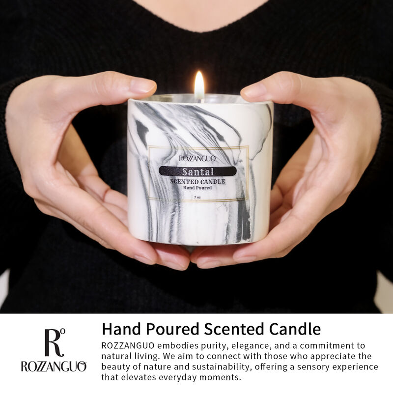 Soy and Coconut Wax Blend Single Wick Hand Poured Ceramic Jar Candle