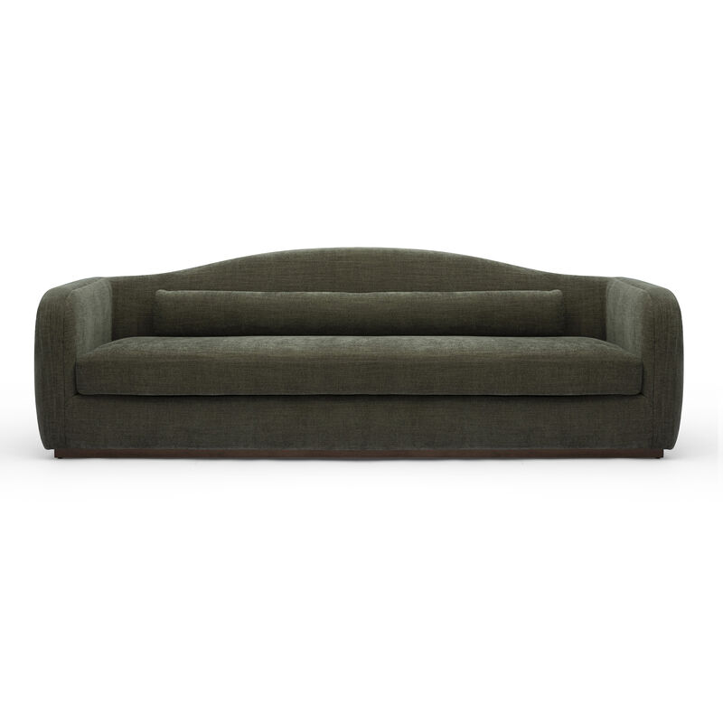 Camille Green Performance Linen Chenille Sofa image number 1