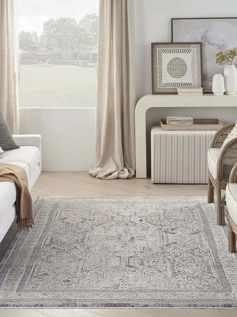 Lynx LNX01 Ivory/Charcoal 2'6" x 4'6" Rug