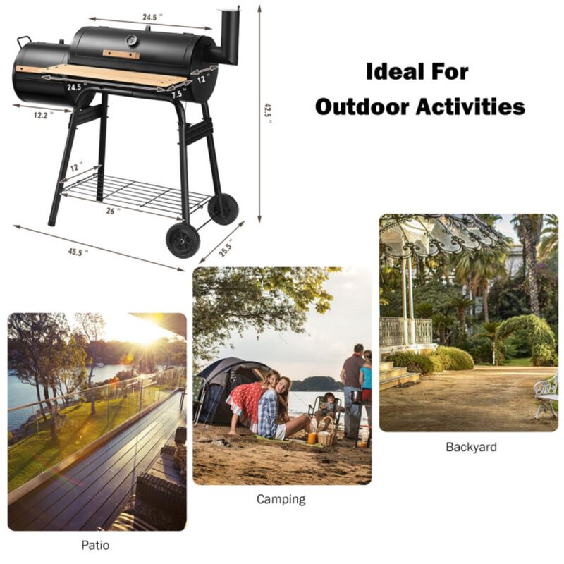 Hivvago Outdoor BBQ Grill Barbecue Pit Patio Cooker