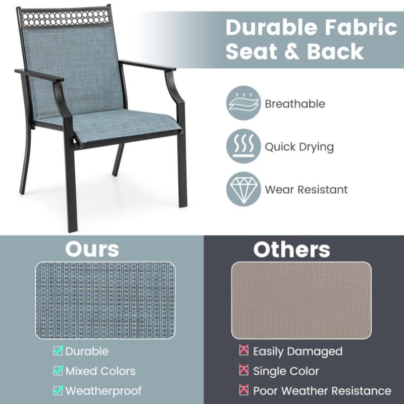 Hivvago Patio Chairs Set of 2 with All Weather Breathable Fabric