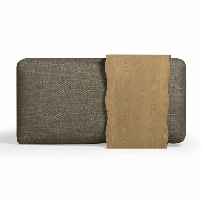 Tov Furniture Spencer Performance Basketweave Ottoman with Bridge Table (Green) image number 6