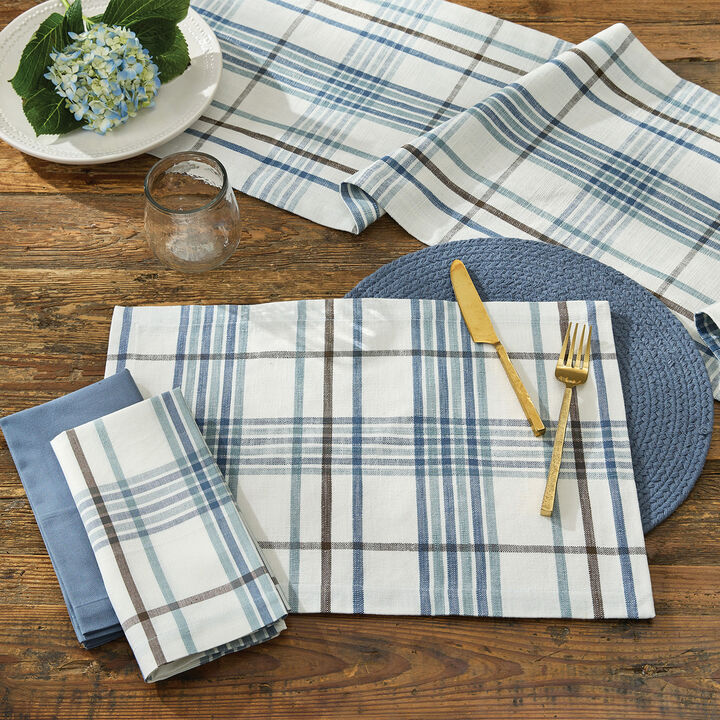 Split P Abbott Plaid Blue Napkin Set of 4