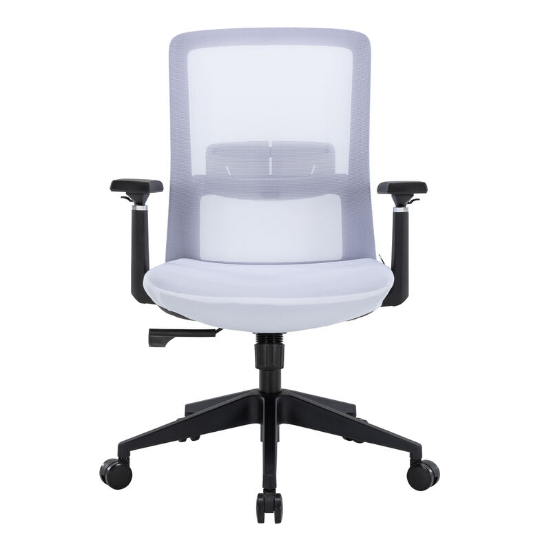 LeisureMod Ergonomic Office Chair Mid-Back Mesh Conference Chair Swivel Computer Chair With Adjustable Height and Armrests Ingram Series