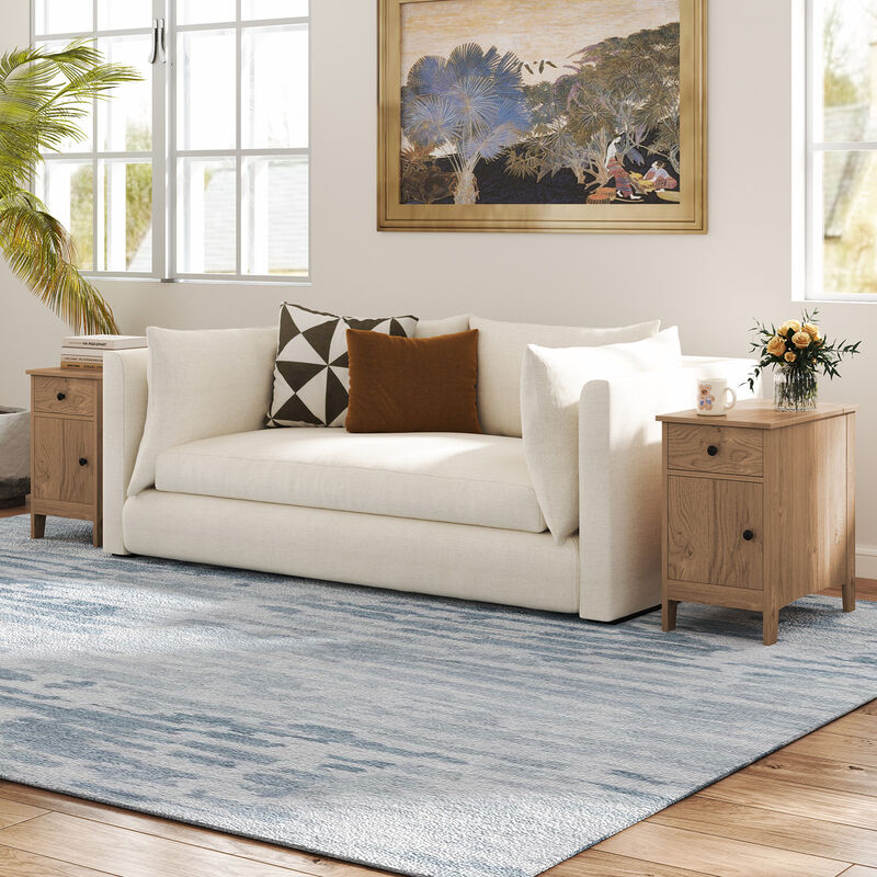 Flip Top End Table with Charging Station USB Ports Outlets and Drawer image number 6