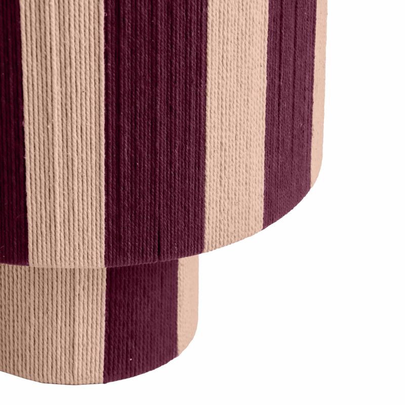 Guinevere Purple and Pink Striped Cotton Table Lamp image number 3