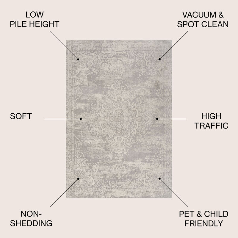 Alhambra Ornate Medallion Modern Area Rug