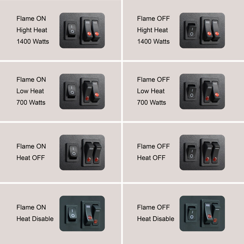 Electric Infrared Quartz Fireplace Stove with 3D Flame, Freestanding Heater for Cozy Rooms