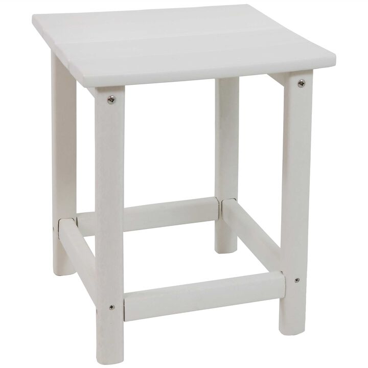 Sunnydaze 14.75 in Adirondack All-Weather HDPE Patio Side Table