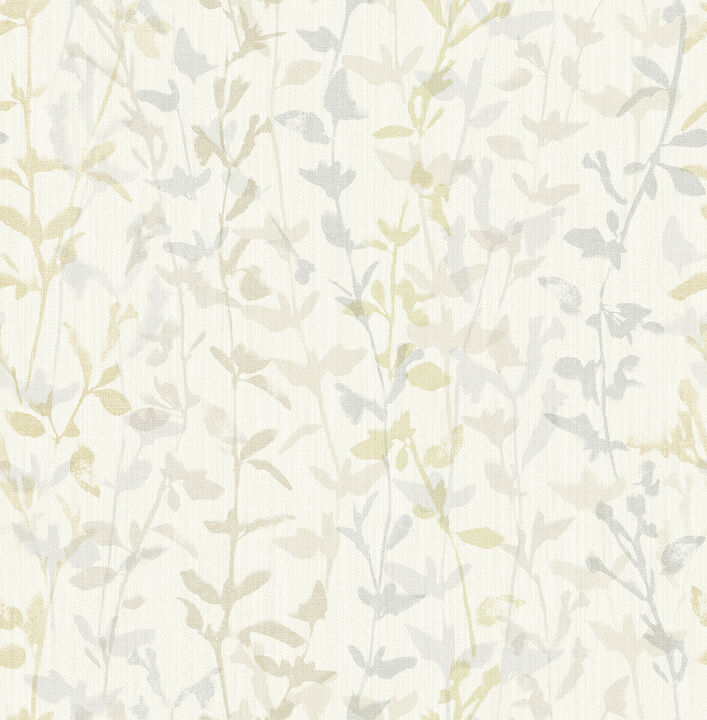 Thea Light Grey Floral Trail Wallpaper