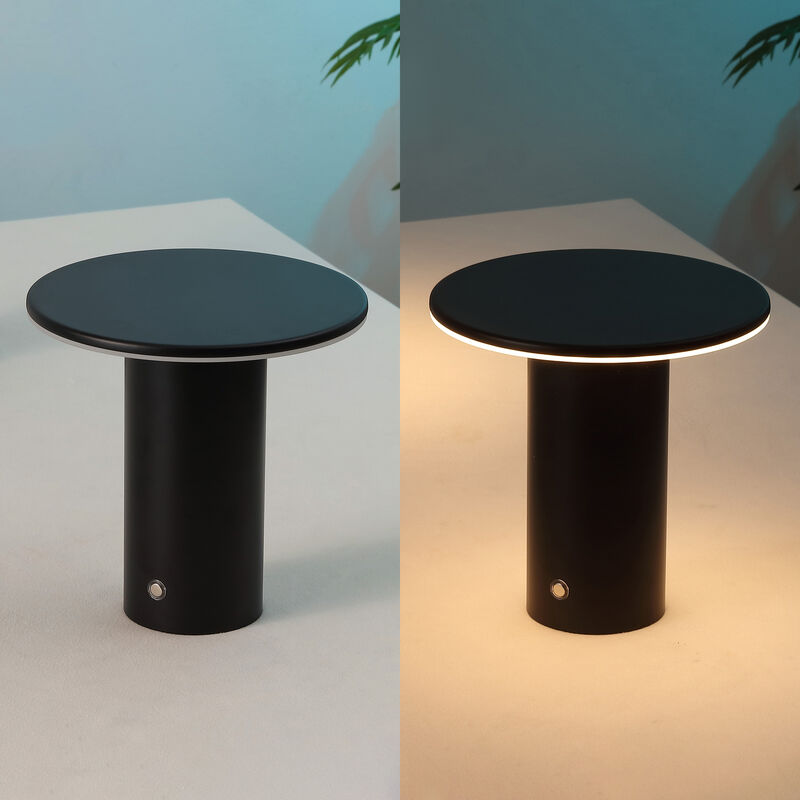 Gio 7.5" Modern Minimalist Column Rechargeable/Cordless Dimmable Integrated LED Table Lamp with Touch Sensor