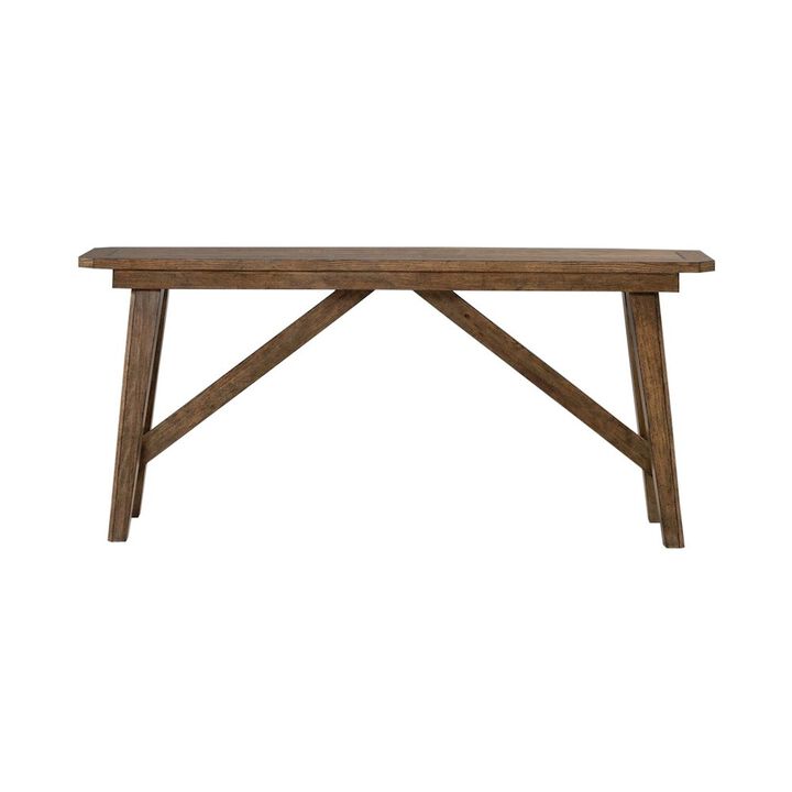 Liberty Furniture Carolina Park Sofa Table for Living Room - Amber Brown Oak
